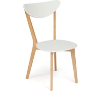 Стул Tetchair жесткое сиденье maxi (макси) / 1 шт. в упаковке каркас бук, сиденье, спинка - мдф, 86x48.5x54.5 см, белый + натуральный ( бук) 19584