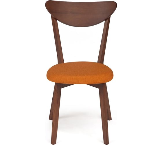 Стул Tetchair 2 шт., мягкое сиденье/цвет сиденья - оранжевый, maxi (макси) каркас бук, сиденье ткань, 86x48.5x54.5, коричневый 10467