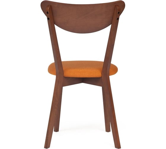 Стул Tetchair 2 шт., мягкое сиденье/цвет сиденья - оранжевый, maxi (макси) каркас бук, сиденье ткань, 86x48.5x54.5, коричневый 10467