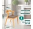 Стул Tetchair 2 шт., мягкое сидение versa (верса), каркас бук, сиденье ткань, 54.5x56x74 см, натуральный + коричневый 13989 7