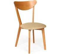 Стул Tetchair 2 шт., мягкое сиденье/цвет сиденья - бежевый maxi (макси), каркас бук, сиденье ткань, натуральный (бук) 13134