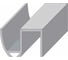 Нижняя направляющая для раздвижных дверей N3 Palladium 1 метр 12057 1