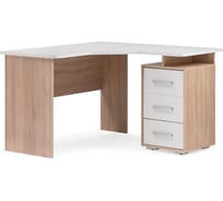 Стол Woodville лайт-2 120 см угловой дуб сонома / белый 282652