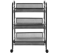 Полка для хранения Homium Storage на колесах, цвет черный shelfwheels03