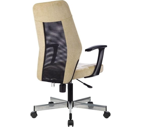 Кресло Easy Chair vb_e 225 dsl бежево-черный light-21 сетка/ткань, хром 1808705