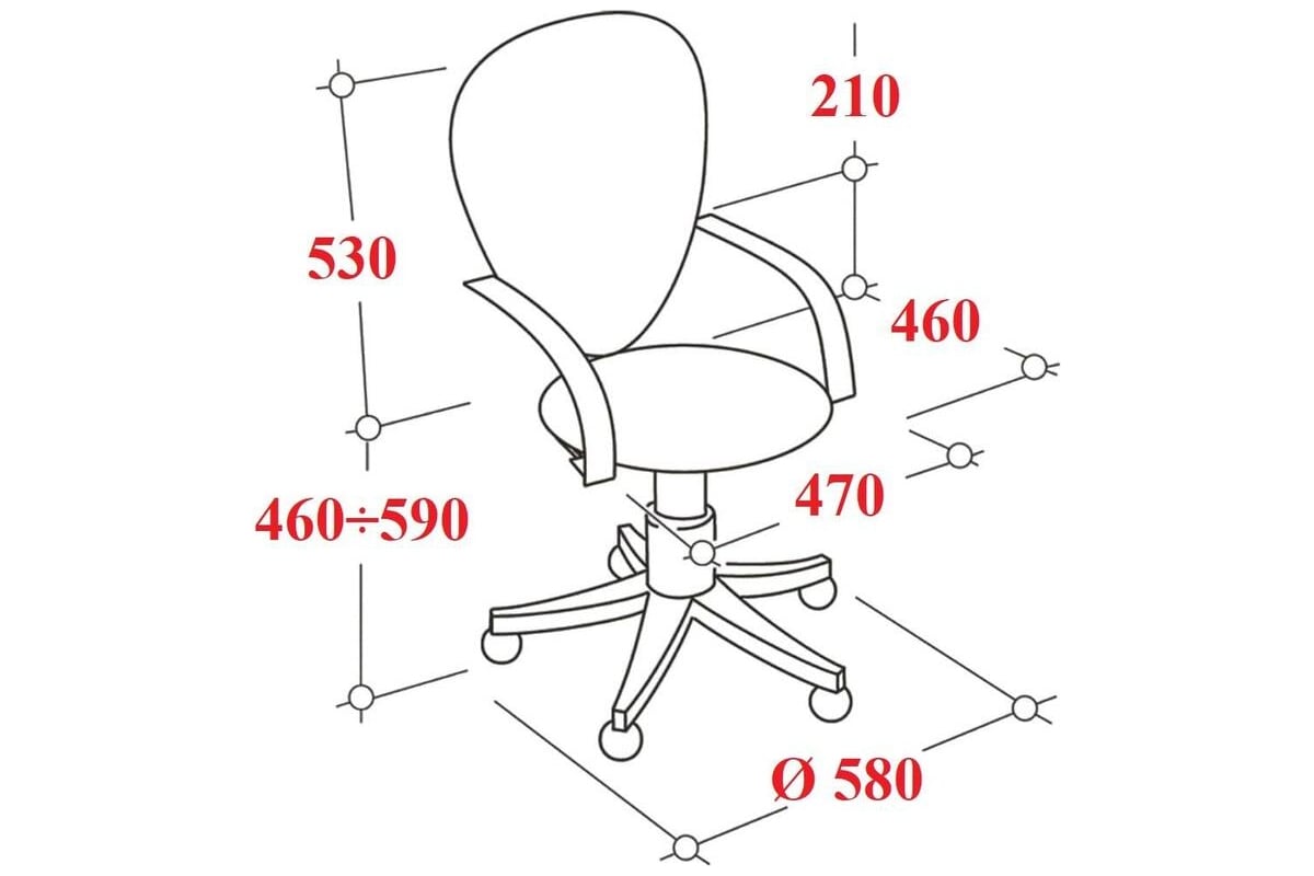 Кресло ООО Комус up_prestige o, ткань черный с-11 гольф 1743840 ...