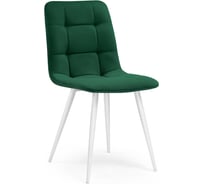 Стул Woodville чилли велюр зеленый / белый 502066