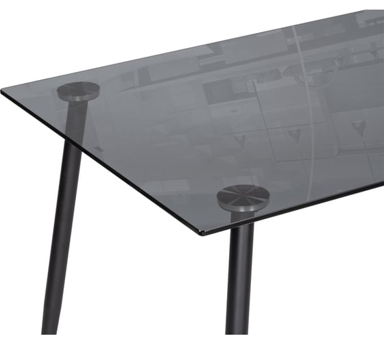 Стеклянный стол Woodville smoke 120x80x75 clear gray / black 15551