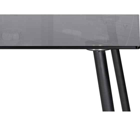 Стеклянный стол Woodville smoke 120x80x75 clear gray / black 15551