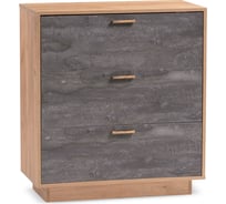 Мебель для спальни Woodville эго к-3 на подиуме дуб крафт золотой / камень темный 455856