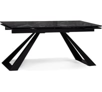 Стеклянный стол Woodville маккарти 160(220)х90x75 дарк / черный 553532