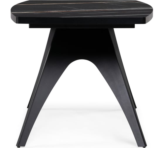 Стеклянный стол Woodville лардж 160(205)х90x76 sahara noir / черный 551075