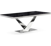 Стеклянный стол Woodville levon 200x100x75 black 15563