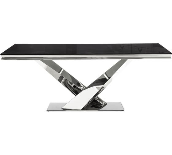 Стеклянный стол Woodville levon 200x100x75 black 15563