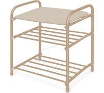 Банкетка Nika Б1-1 Б1-1/БЖ слоновая кость/бежевый металлик