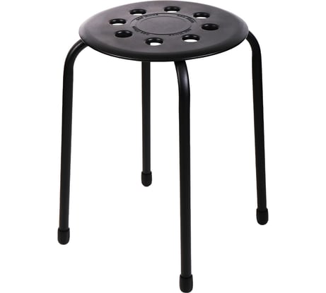 Табурет с пластмассовым сиденьем Nika ТП01/Ч черный