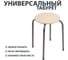 Табурет Nika Эконом ТБ3/СЛ слоновая кость 3