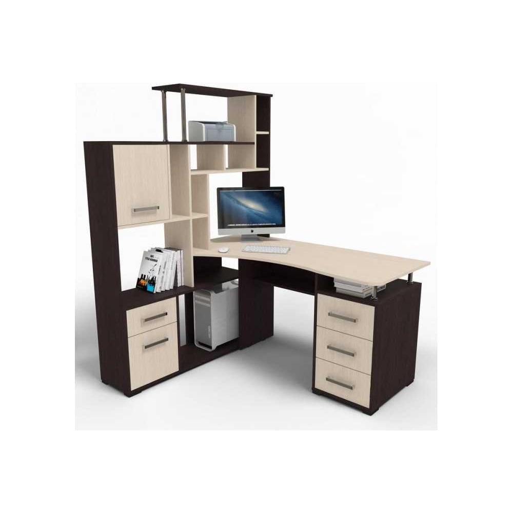 Стол Woodville джаз-15 левый венге / дуб молочный 318938 - выгодная ...