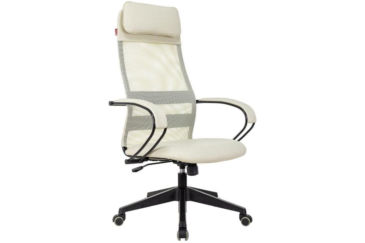 Кресло для руководителя easy chair 509 tpu бежевое экокожа металл