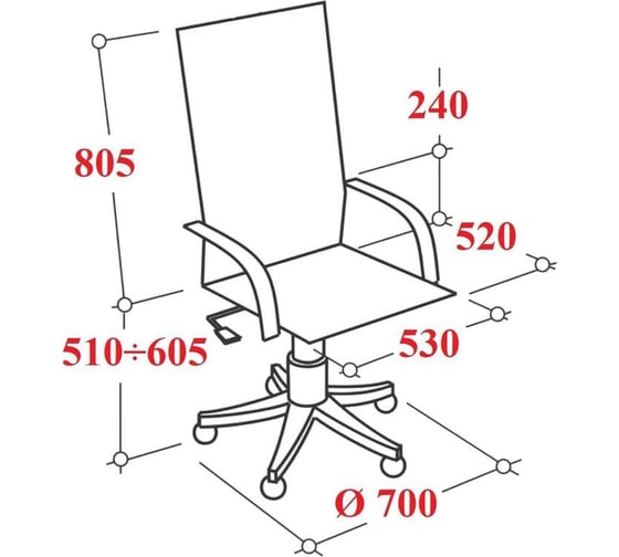 Кресло Easy Chair vt_e-555 tpu кожзам, черный, хром 1831127