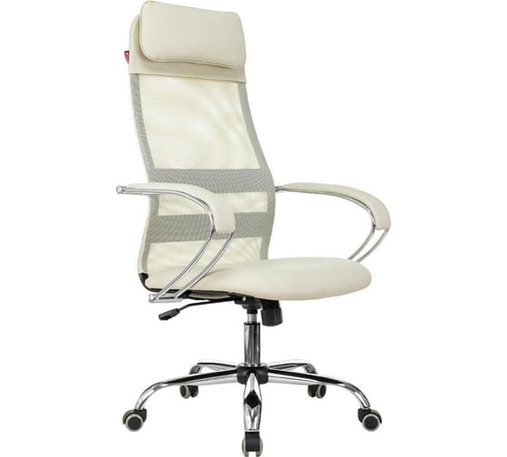 Кресло Easy Chair vb_e-655 sl tpu_bg сетка, экокожа, бежевый, хром 1859002 1