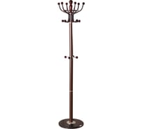 Вешалка стойка BRABIX CR-282 металл/мрамор, 1,8 м, на диске диам. 38 см, 6 крючков+4 доп, коричн 601745