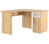 Стол Woodville Лайт-1 120 см, угловой, дуб сонома/белый 282653