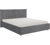 Кровать Woodville Бест 160x200, с пм, велюр, графит 505176