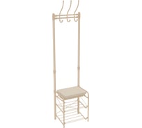 Напольная вешалка в прихожую Nika ВПШ3/БМ-К слоновая кость/бежевый металлик