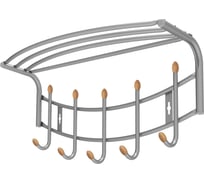 Настенная вешалка Nika ВНП4Д ВНП4Д/С серый матовый