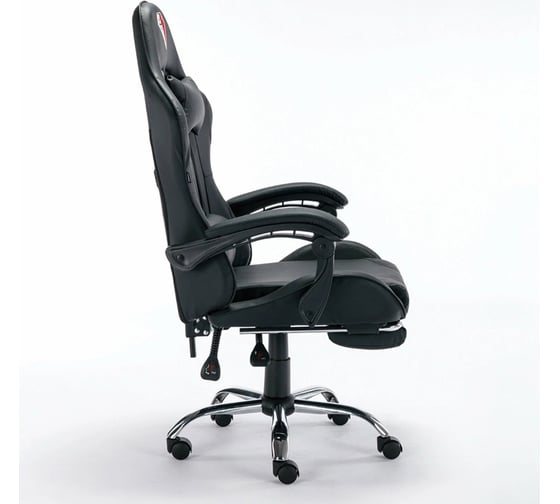Компьютерное кресло BRABIX dexter gm-135, подножка, две подушки, экокожа, черное 532800