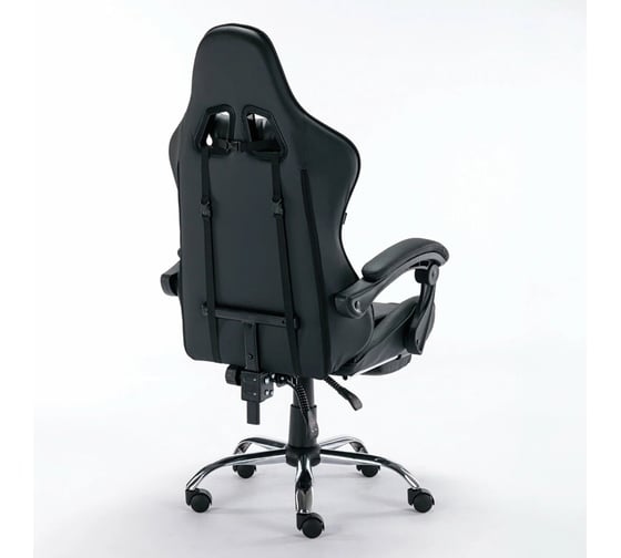 Компьютерное кресло BRABIX dexter gm-135, подножка, две подушки, экокожа, черное 532800