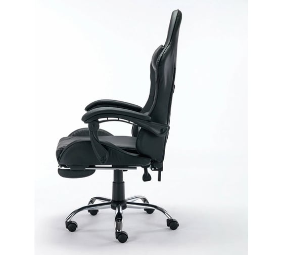Компьютерное кресло BRABIX dexter gm-135, подножка, две подушки, экокожа, черное 532800