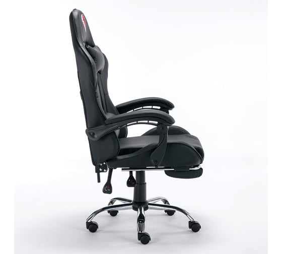 Компьютерное кресло BRABIX dexter gm-135, подножка, две подушки, экокожа, черное 532800