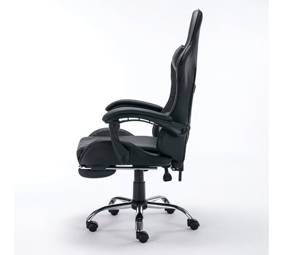 Компьютерное кресло BRABIX dexter gm-135, подножка, две подушки, экокожа, черное 532800