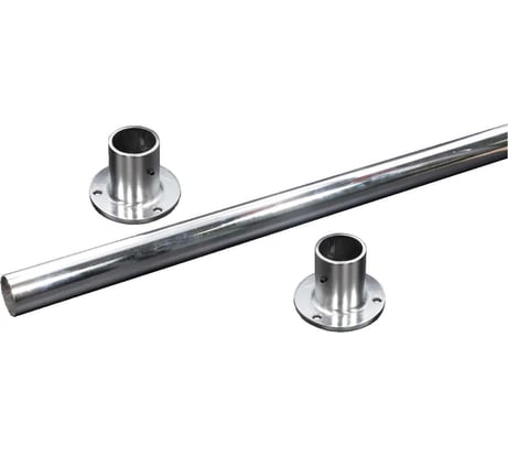 Мебельная штанга Левша 1000x25, с усиленными держателями, хром У8-8691