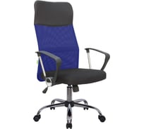 Кресло RIVA Chair 8074 PK чёрная ткань/синяя сетка УЧ-00002073