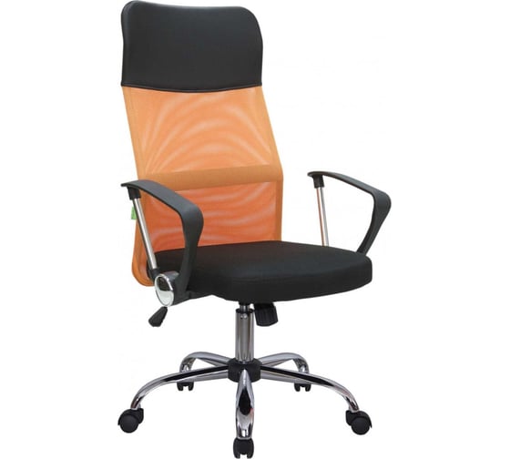 Кресло RIVA Chair 8074 РК чёрная ткань/оранжевая сетка (DW-05) УЧ-00002071 1