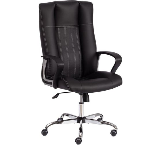 Кресло Easy Chair ut_e boston хром, кожзам, черный 36-606 1812294 1