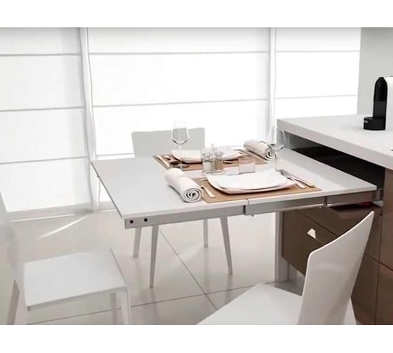 Механизм трансформации стола Hafele LUNCH-Revers 550/900 мм 505.73.954