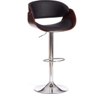 Барный стул Tetchair Lando (mod.4036) металл/дерево/экокожа, 59x51x93-114 см, высота сиденья 62-83 см, черный/орех/хром 13657