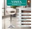 Барный стул Tetchair Vimta (mod.4021s) металл/дерево/экокожа, 60x51x91,5-112,5 см, высота сиденья 61,5-82,5 см, белый/натуральный/хром 13660 2