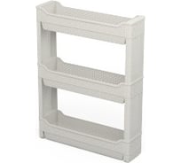 3-секционная этажерка BranQ Nature узкая, слоновая кость BQ3768СЛК