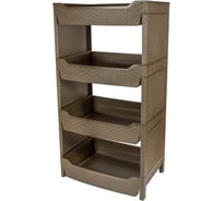 4-секционная этажерка BranQ Nature венге BQ3777ВНГ