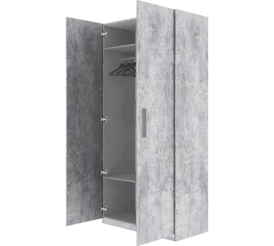 Распашной шкаф ЦМК Trend-2 1000x520x2200 2-створчатый бетонный камень ME0003