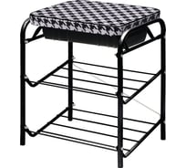 Банкетка Nika НИКА Haushalt НБ1 НБ1/Р гусиная лапка/черный