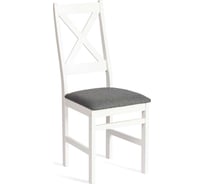 Стул Tetchair Crossman, 1 шт. в упаковке, многослойная фанера, 100x41x40, white, ткань темно-серая (150), разобранный 20024
