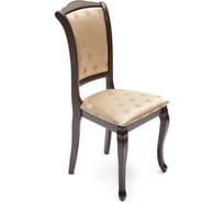 Стул Tetchair Geneva ( gn-sc ), 1 шт. в упаковке, дерево гевея, 46x52x96 см, tobacco, ткань золотистые цветы (sk-gf) 19443