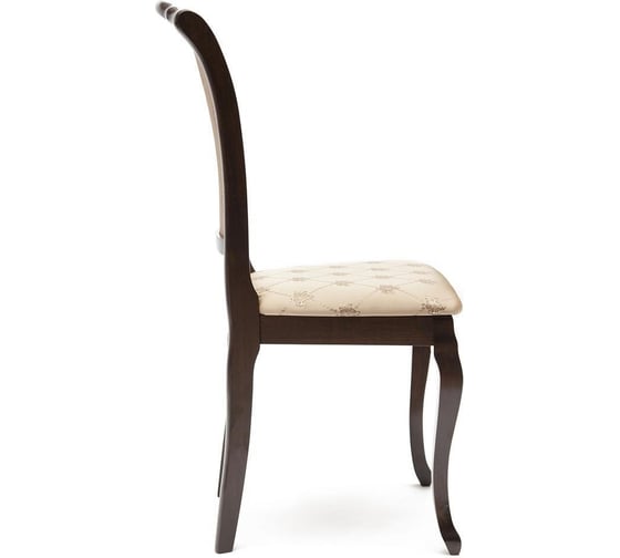 Стул Tetchair Geneva ( gn-sc ), 1 шт. в упаковке, дерево гевея, 46x52x96 см, tobacco, ткань золотистые цветы (sk-gf) 19443