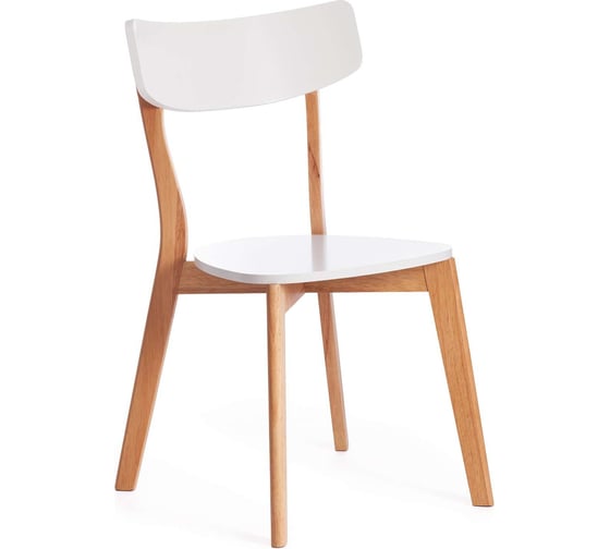 Стул Tetchair Claire, 1 шт. в упаковке, дерево гевея, мдф, 48x49,5x81,5 x sh44 см, white (белый), natural (натуральный) 19580 1